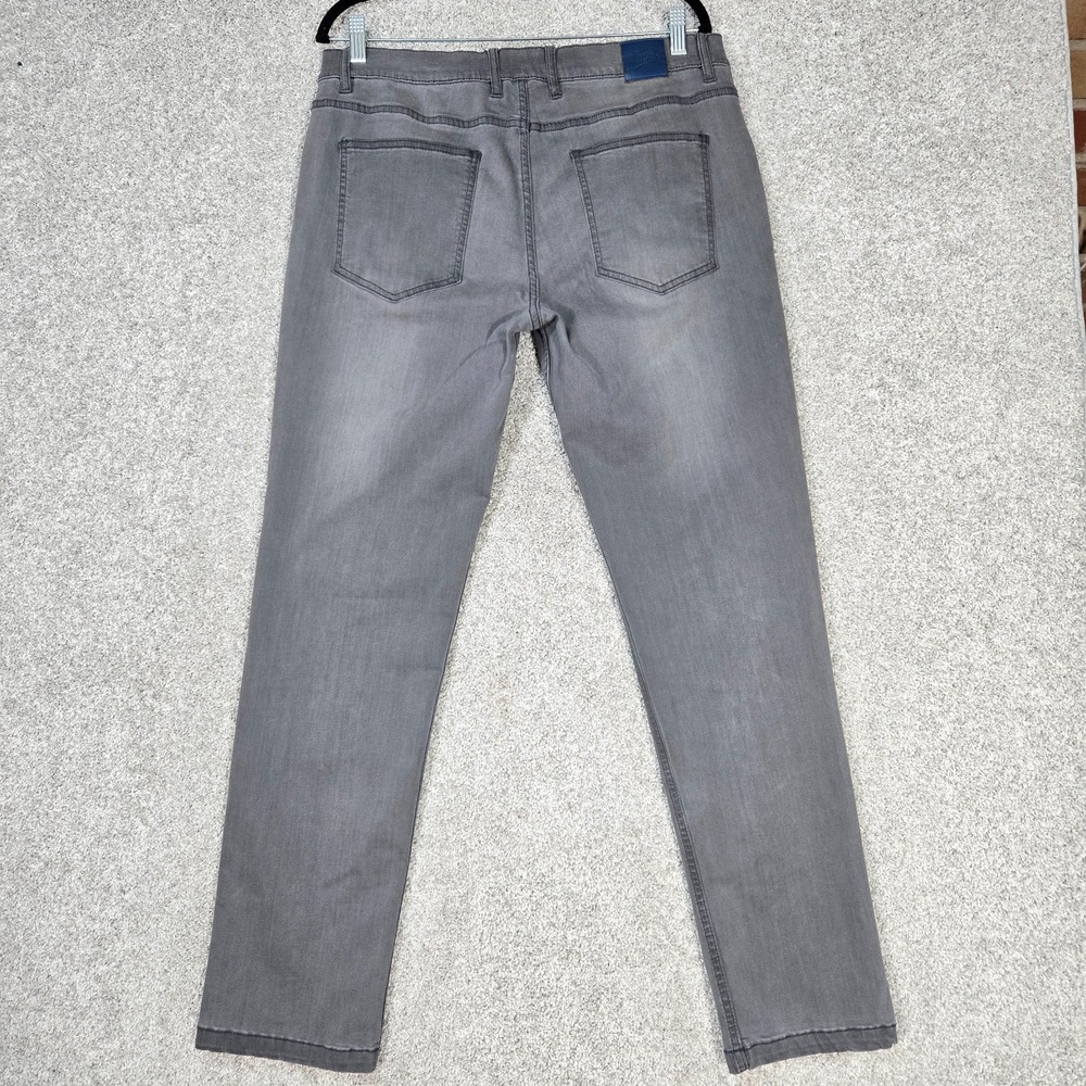 Mugsy Jeans Beans Gray Stretch Slim Straight Denim Pants 35x32 (fit 34x31) - Picture 2 of 11